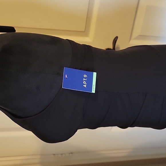 Black one piece bathing suit with ruffle skirt NWT Apt 9 - Picture 6 of 11